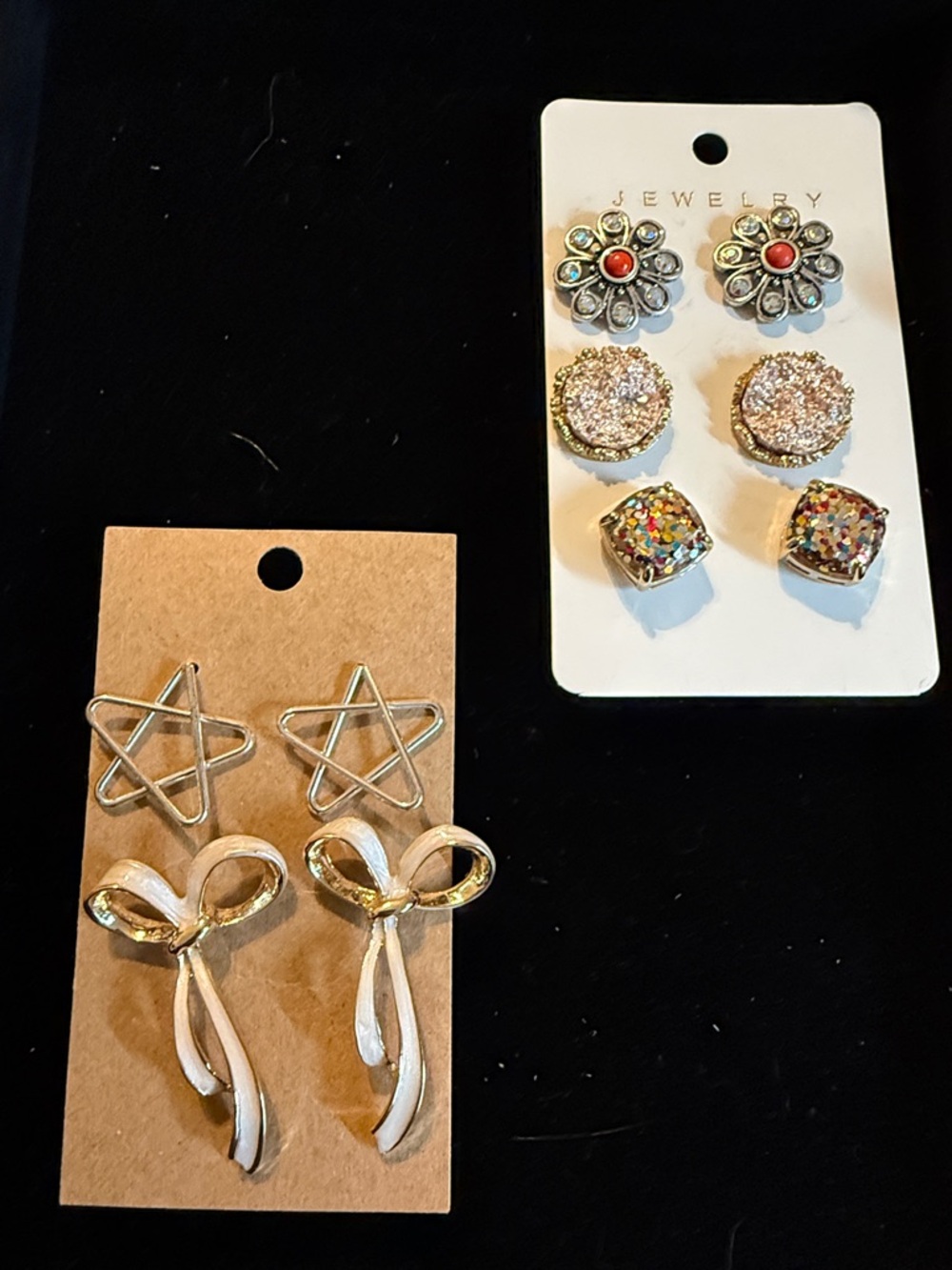 Mixed Earring Set - Gold & Multicolor Accents